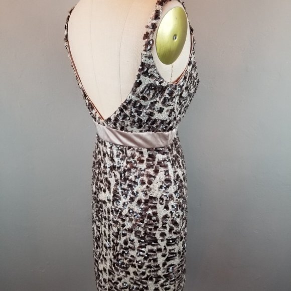 SPLASH Leopard Sequin Cocktail Party Dress Women's Size 8 * NEW with Tags - Picture 9 of 12
